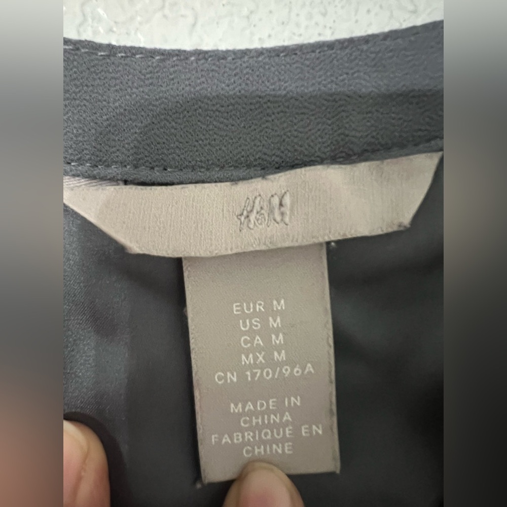 H&M Pleated Midi Dress in Dusty Blue-Gray - Picture 7 of 11